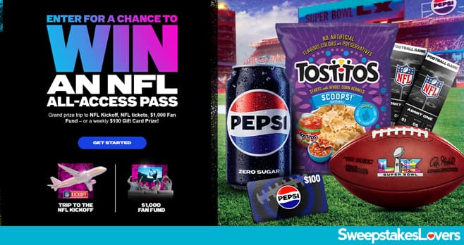 Pepsi NFL All-Access Pass Sweepstakes 2026 (PepsiAllAccessPass.com)