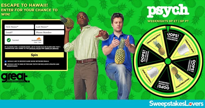 Psych Sweepstakes 2026
