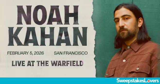 SiriusXM Noah Kahan Sweepstakes 2026 (SiriusXM.com/Sweepstakes)