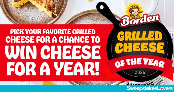 Borden Cheese National Grilled Cheese Day Sweepstakes 2026 (WinFreeBordenCheese.com)