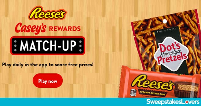 Casey's Rewards Match-Up Sweepstakes 2026 (Caseys.com/Sweepstakes)