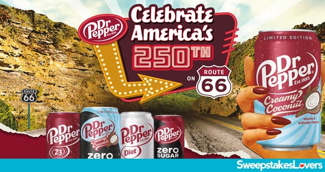 Dr Pepper Route 66 Sweepstakes 2026 (DrPepperRoute66.com)