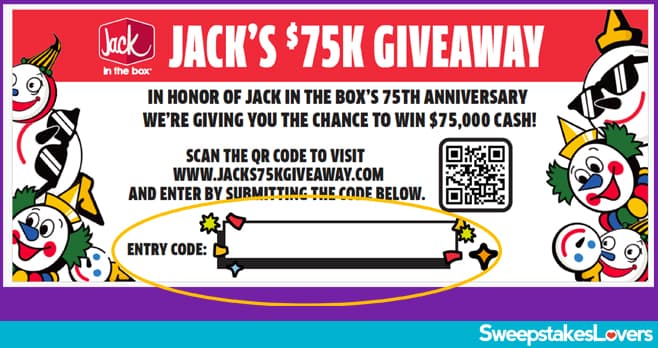 Jack's $75K Giveaway 2026 (Jacks75kGiveaway.com)