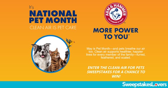 Arm & Hammer National Pet Month Sweepstakes 2026 (PetMonth.com)