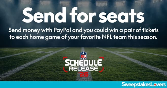 PayPal Send For Seats Sweepstakes 2026 (Paypal.com/EnterP2PSweeps)