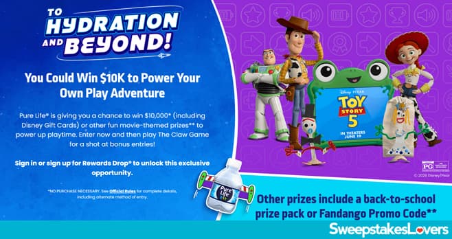 Pure Life Disney and Pixar Toy Story 5 Sweepstakes 2026
